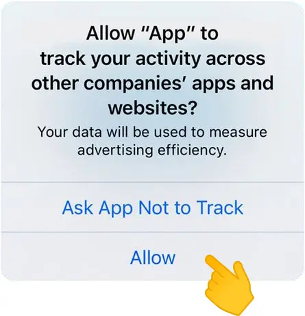 Allow App to track your activity screenshot